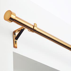 Trinity Metal Extendable Eyelet Curtain Pole 25/28mm Brushed Gold