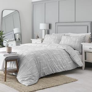 Drift Home Linear Duvet Cover Bedding Set Grey