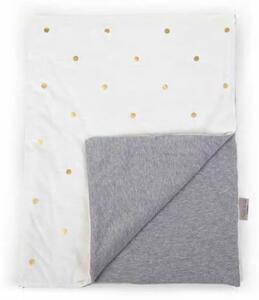 CHILDHOME Blanket Jersey Gold Dots 80x100 cm