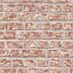 Noordwand Topchic Wallpaper Bricks Red and Grey