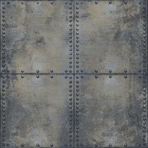 Urban Friends & Coffee Wallpaper Concrete Blocks Grey and Black
