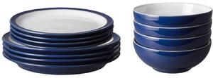 Denby Elements 12 Piece Tableware Set - Dark Blue