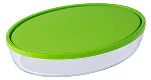 Pyrex Cook & Store Oval Dish with Green Lid