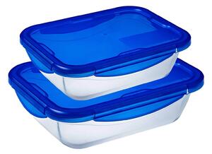Pyrex Cook & Go 2 Piece Food Storage Set - Blue