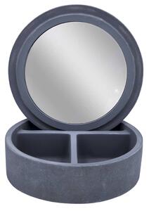 RIDDER Cosmetic Box with Mirror Cement Grey
