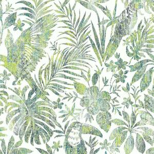 DUTCH WALLCOVERINGS Wallpaper Leaves and Toucan Green