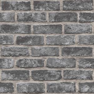 DUTCH WALLCOVERINGS Wallpaper Bricks Black