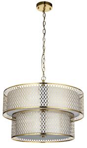 Simone 6Lt Tiered Pendant in Gold Effect