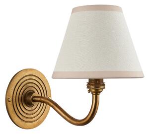 Target Wall Light in Antique Brass and 16cm White Shade