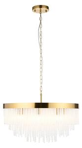 Falline Grand 9Lt Pendant in Brushed Aged Brass