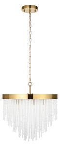 Falline 5Lt Pendant in Brushed Aged Brass