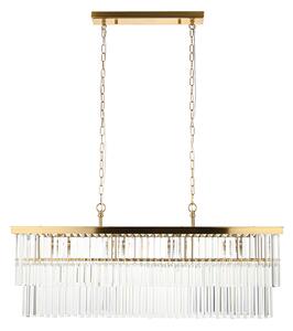 Marina 4Lt Linear Pendant in Brushed Aged Brass