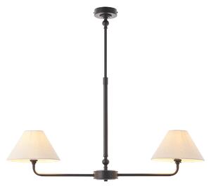 Sylvia 2Lt Linear Pendant in Matt Black