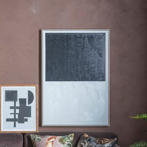 Space I Abstract Framed Canvas Black/white