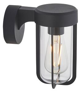 Lucius Wall Light in Textured Black and Glass