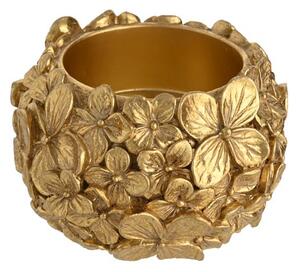 Hestia Gold Flower Tealight Holder