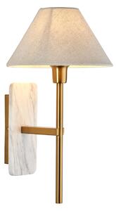 Danica Wall Light in White Marble and Brass