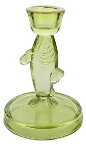 Hestia Glass Fish Shaped Candle Holder