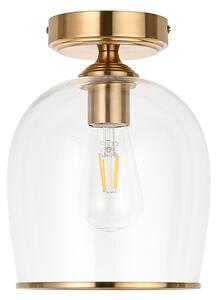 Crocus Flush in Brushed Aged Brass and Glass