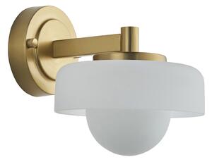 Ingrid Wall Light in Brushed Aged Brass With Frosted and Opal Glass