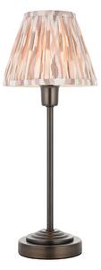Poker Table in Antique Bronze and Ikat 16cm Neutral Shade