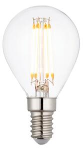 Ultra Efficient Class A E14 Led Filament Golf Non-Dimmable in Glass and Bright Nickel