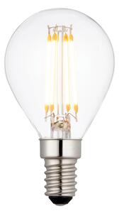 E14 Led Filament Golf Non-Dimmable in Glass and Bright Nickel