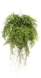 Emerald Artificial Hanging Fern with Roots 55 cm