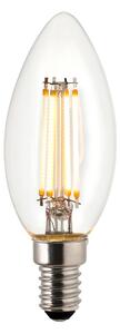E14 Led Filament Candle Non-Dimmable in Glass and Bright Nickel