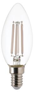 White Filament E14 Led Candle Non-Dimmable in Glass and Bright Nickel