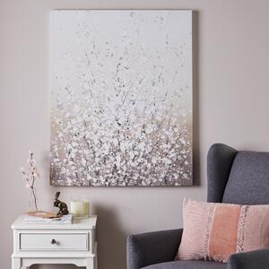 Abstract Blossom Canvas Brown