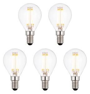 E14 Led Filament Golf - 5 Pack in Glass
