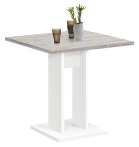 FMD Dining Table 70cm Sand Oak and White