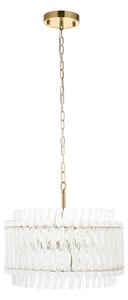 Josephine Brushed Brass and Glass 3lt Pendant