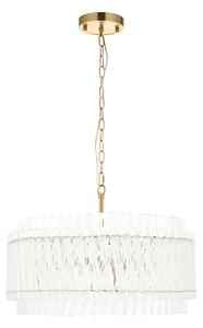 Josephine Brushed Brass and Glass 5lt Pendant