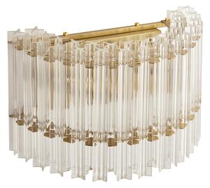 Josephine Brushed Brass and Glass Wall Light