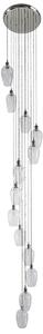 Seraphina Nickel and Glass 13lt Drop Pendant