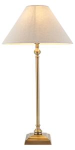 Sylvia Table 31cm Shade in Antique Brass and Natural Faux Linen
