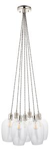 Seraphina Nickel and Glass 7lt Cluster Pendant