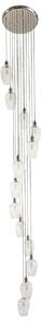 Seraphina Nickel and Ribbed Glass 13lt Drop Pendant
