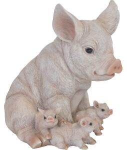 Esschert Design Pig with Piglets 19,4x22,3x24,3cm