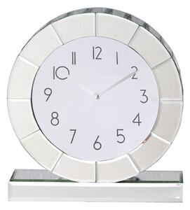5A Fifth Avenue Mirrored Mantle Clock White