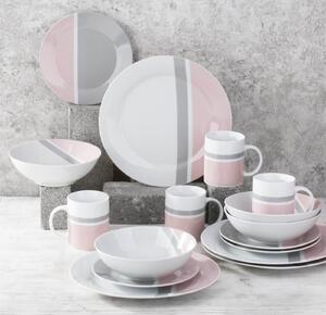 Lulu 16 Piece Dinner Set - Blush Pink & Dove Grey
