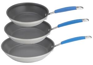 Joe Wicks Quick and Even Induction Non-Stick Stainless Steel Frypans - Set of 3