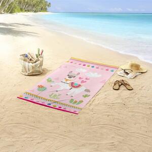 Good Morning Beach Towel LAMA 75x150cm Pink