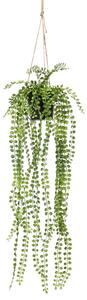Emerald Artificial Ficus Pumila Hanging Bush in Pot 60 cm