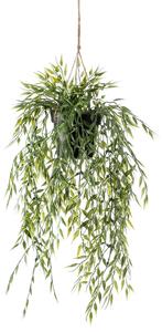 Emerald Artificial Bamboo Hanging Bush in Pot 50 cm