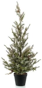 Emerald Artificial Abies Pine Tree with Ice 95 cm