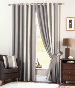Whitworth Lined Ready Made Eyelet Curtains Charcoal