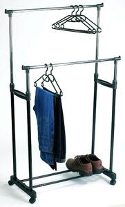 Perel Clothes Rack with 2 Bars 80x43x170 cm